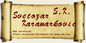 Svetozar Karamarković vizit kartica